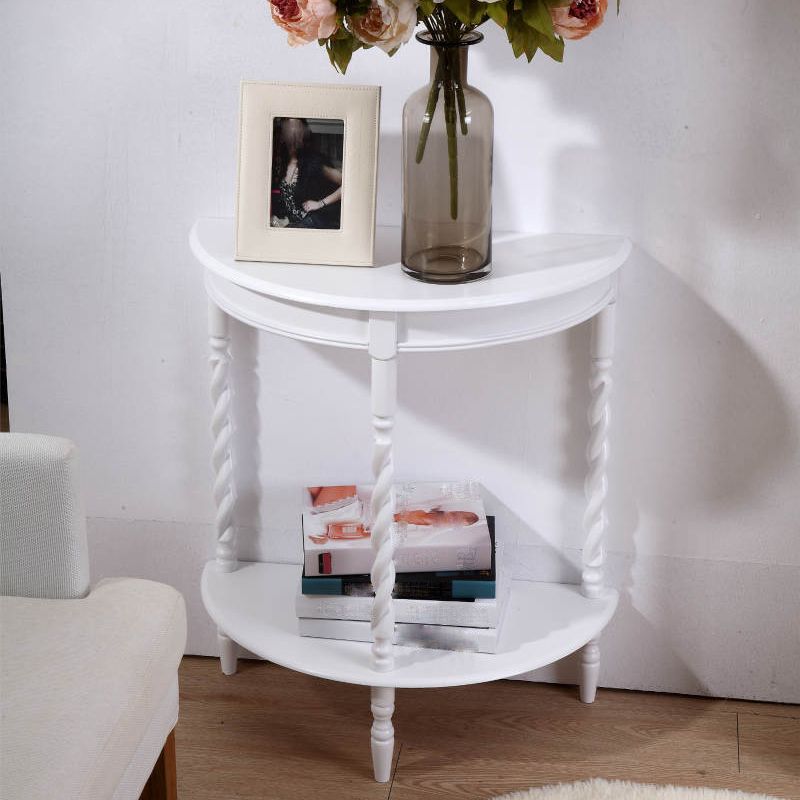 4 Beine Halbmondholz Mitte des Jahrhunderts moderner Konsolentisch für die Halle