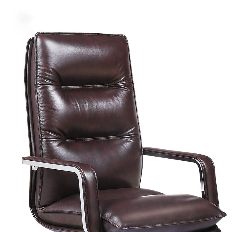 Chaise de bureau moderne Hauteur de siège réglable Amles rembourrés Faux Cuir Deker Chaise avec roues