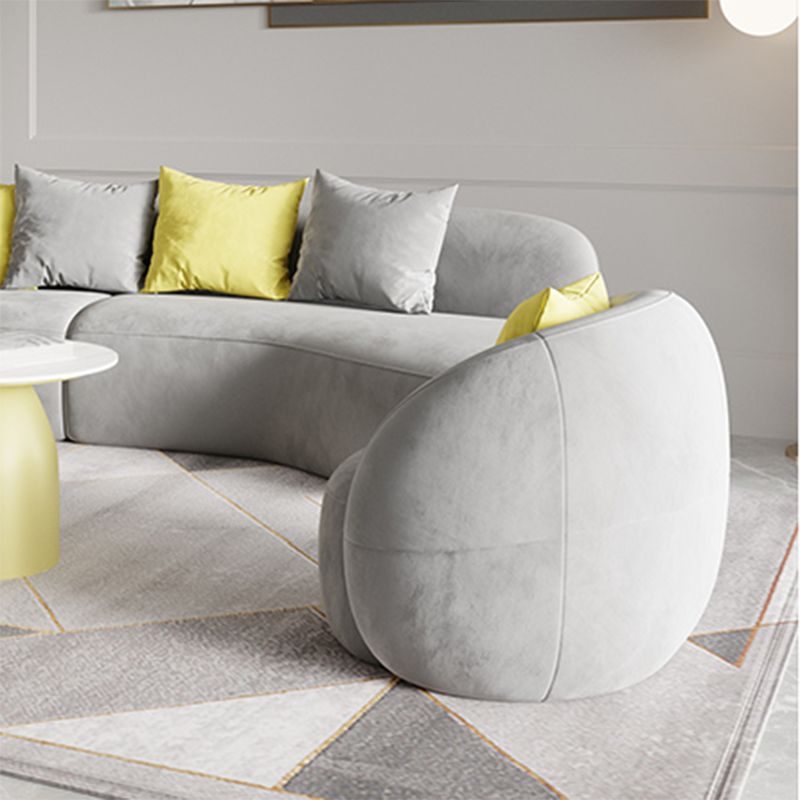 Sofa mit modernem Stil sogar Rückenarmlehre kein Kissen zurück graues Sofa