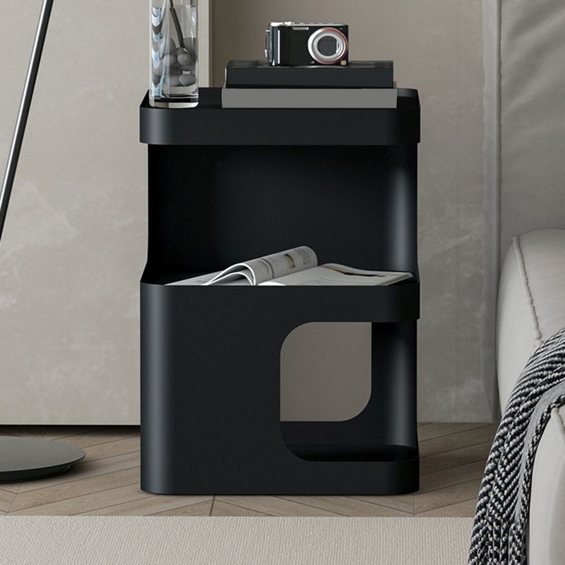 Square Iron End Table Set 21.26" Tall Metal Side Table with Storage Shelves Clearhalo 'Coffee & Accent Tables' 'End & Side Tables' 'end_side_tables' 'furn' 'furn_end_side_tables' 'Furniture' 'Living Room Furniture' 1200x1200_6def422f-ce19-457d-920d-484b8adc953c