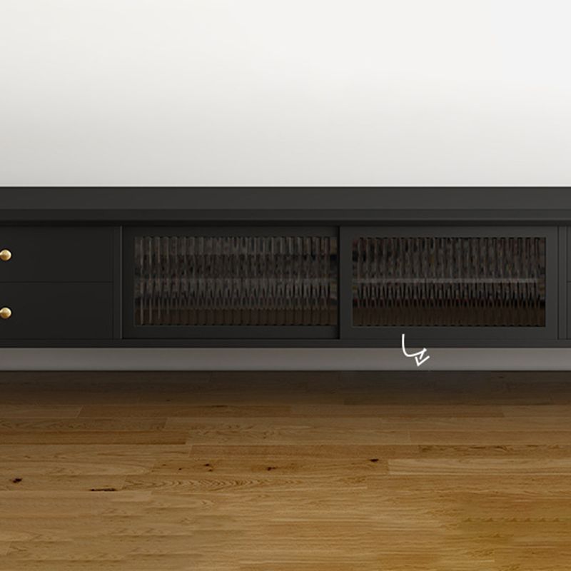 Traditional TV Stand Enclosed Storage TV Media Console with Drawers