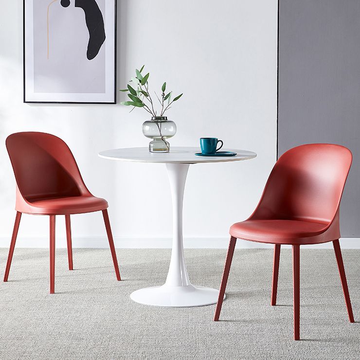 Round Dining Table Stone Top Dining Table in Black and White Clearhalo 'Dining Tables & Seating' 'Dining Tables' 'dining_table' 'furn' 'furn_dining_table' 'Furniture' 'Kitchen & Dining Furniture' 1200x1200_6df2e959-6a93-488c-972d-4cb7e202b136