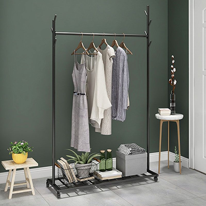 Glam Coat Hanger Metal No Distressed Entryway Kit With Storage Shelving Clearhalo 'Entry & Mudroom Furniture' 'furn' 'furn_hall_tree_coat_racks' 'Furniture' 'Hall Trees & Coat Racks' 'hall_tree_coat_racks' 1200x1200_6df2ee93-58fd-4527-92a2-b41895180307