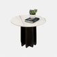 Modern Black and White Pedestal Coffee Table Round Slate and Metal Table Clearhalo 'Coffee & Accent Tables' 'Coffee Tables' 'coffee_tables' 'furn' 'furn_coffee_tables' 'Furniture' 'Living Room Furniture' 1200x1200_6df415a7-e829-49ff-8349-bd7577619535