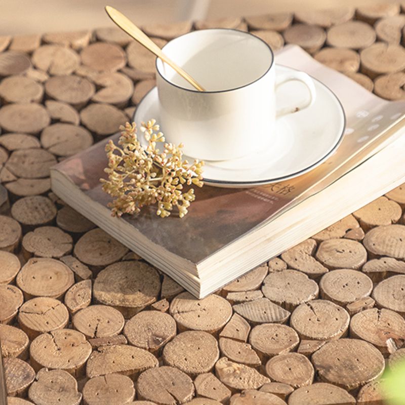 Tavolo laterale quadrato in stile country tavolino in legno solido naturale