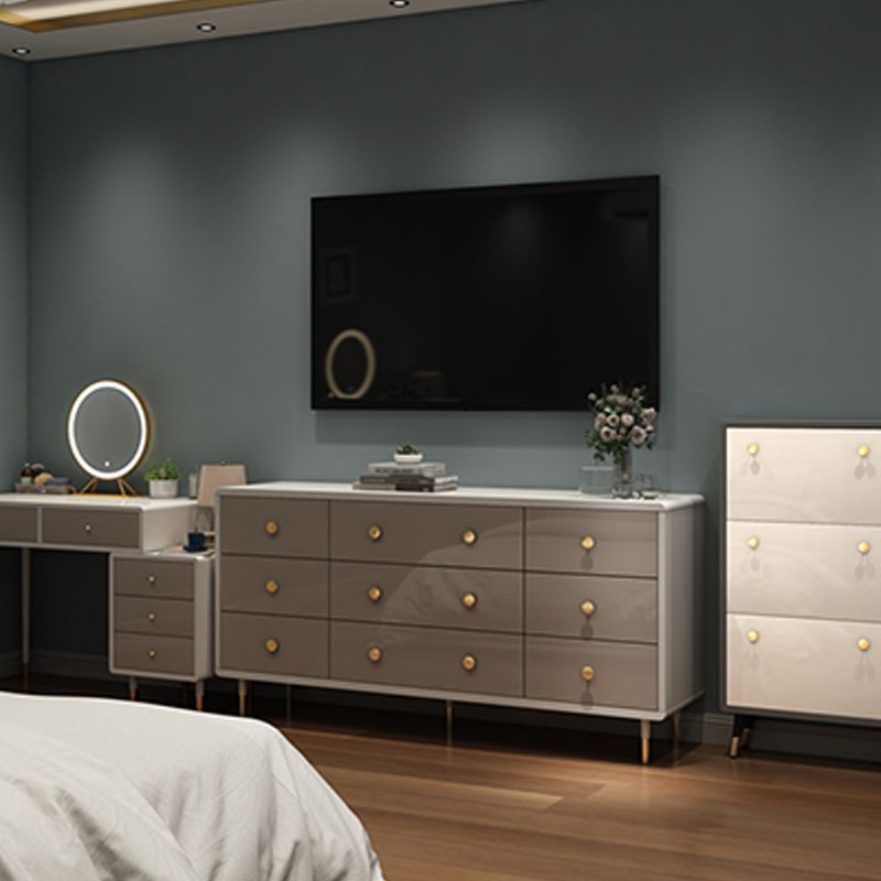 Casse di stoccaggio moderno a doppio cassettiere da 16 "W con cassetti per la camera da letto