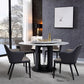 Contemporary Kitchen Dining Chairs Faux Leather Side Chairs in Grey