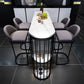 Industrial Free Form Bar Height Table Metal and Stone Bar Table with Double Pedestal Clearhalo 'Bar Furniture' 'Bar Tables' 'bar_tables' 'furn' 'furn_bar_tables' 'Furniture' 'Kitchen & Dining Furniture' 1200x1200_6df58fdd-7fb3-44cb-98d1-f301be9f2787
