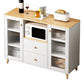 Modern Style Dining Server 2-drawer Sideboard Table with Open Storage Clearhalo 'buffet_sideboard' 'Buffets & Sideboards' 'furn' 'furn_buffet_sideboard' 'Furniture' 'Kitchen & Dining Furniture' 1200x1200_6df7933f-2ee0-432c-abd9-e589124175fc