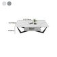 15.74" Tall Cross Legs Cocktail Table Grey/White Rectangular Coffee Table