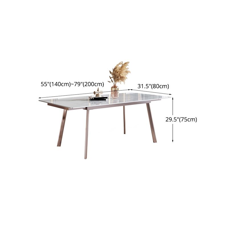 Modern Sintered Stone Top Dining Set Extendable 1/4/5/7 Pieces Dining Room Table Set Clearhalo 'Dining Room Sets' 'Dining Tables & Seating' 'dining_room_set' 'furn' 'furn_dining_room_set' 'Furniture' 'furniture_dining_room_set' 'Kitchen & Dining Furniture' 1200x1200_6df85768-5560-40b3-8a78-b36fb900177a