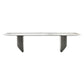 Contemporary Rectangle Shape White Table Standard Sintered Stone Dining Table for Kitchen Clearhalo ' dining_table' 'Dining Tables & Seating' 'Dining Tables' 'furn' 'furn_dining_table' 'Furniture' 'furniture_dining_table' 'Kitchen & Dining Furniture' 'kitchen&dining_furn' 'kitchen' 'kitchen_dining_table' 1200x1200_6dfa7478-bc9b-4e0a-8fed-230831375d9e
