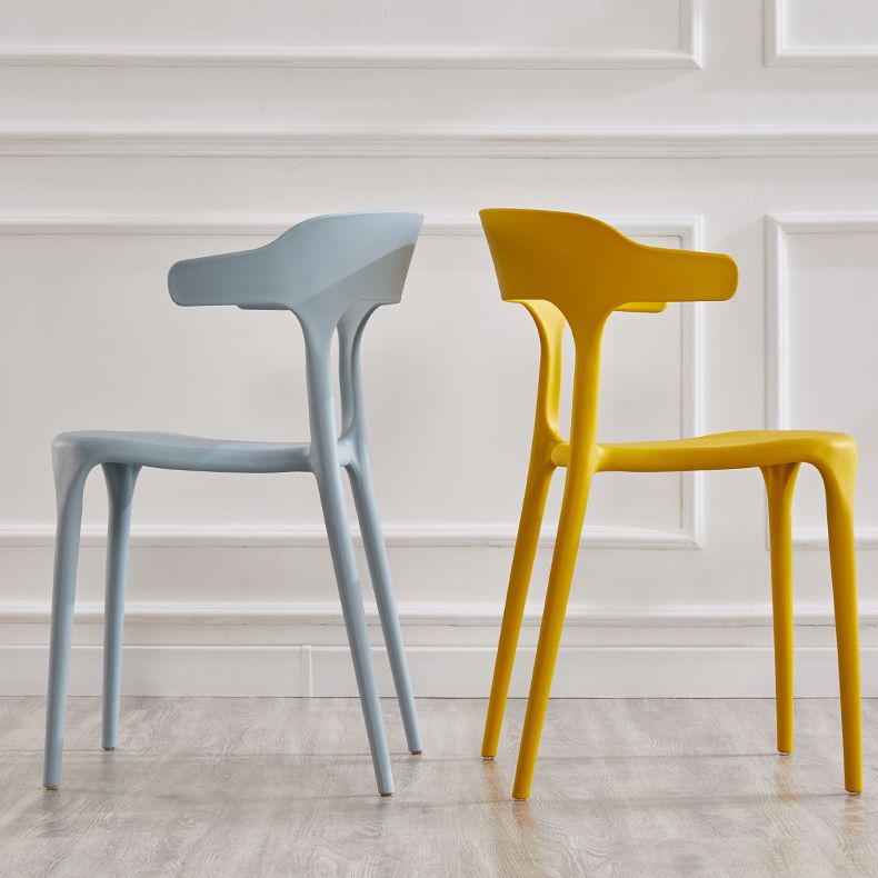 Indoor Contemporary Side Chair Open Back Plastic Stackable Dining Room Single Chair Clearhalo ' kitchen&dining_furn' 'Dining Chairs' 'Dining Tables & Seating' 'dining_chair' 'furn' 'furn_dining_chair' 'Furniture' 'furniture_dining_chair' 'Kitchen & Dining Furniture' 'kitchen' 1200x1200_6dfb2bab-8cec-437c-b437-9d5ce045e2dd