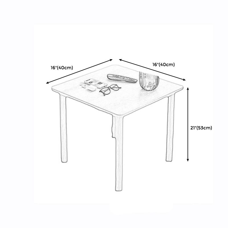 Scandinavian Wood End Table 4 Legs Sofa Side End Table with Shelf Clearhalo 'Coffee & Accent Tables' 'End & Side Tables' 'end_side_tables' 'furn' 'furn_end_side_tables' 'Furniture' 'Living Room Furniture' 1200x1200_6dfb6f92-d2fb-4fc8-8141-4c2120807cd2