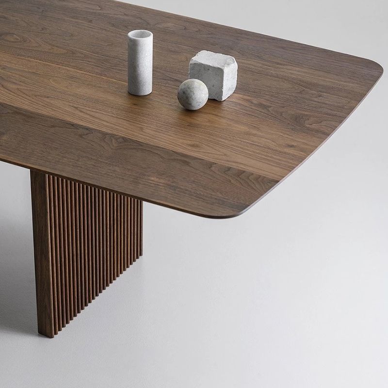 Modern Pine Wood Table for Restaurant Rectangle Dining Table with Double Pedestal Clearhalo ' dining_table' 'Dining Tables & Seating' 'Dining Tables' 'furn' 'furn_dining_table' 'Furniture' 'furniture_dining_table' 'Kitchen & Dining Furniture' 'kitchen&dining_furn' 'kitchen' 'kitchen_dining_table' 1200x1200_6dfb8e70-b239-4f40-860f-66e4a697a707