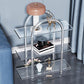 Contemporary Clear Acrylic Sofa Side Accent Table 4 Legs End Table with Storage Shelves Clearhalo 'Coffee & Accent Tables' 'End & Side Tables' 'end_side_tables' 'furn' 'furn_end_side_tables' 'Furniture' 'Living Room Furniture' 1200x1200_6dfe9e28-134e-42d3-b9f1-c47d1ccfd43f