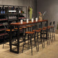 Industrial Bar Table Rectangle Solid Wood Pub Table for Breakroom Clearhalo 'Bar Furniture' 'Bar Tables' 'bar_tables' 'furn' 'furn_bar_tables' 'Furniture' 'Kitchen & Dining Furniture' 1200x1200_6e010755-d156-4d56-ade7-81e1db7bfb1c