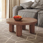 Dia 23.6"/27.6"/31.5" Wooden Cocktail Table, Scandinavian 4 Legs Round Coffee Table Clearhalo 'Coffee & Accent Tables' 'Coffee Tables' 'coffee_tables' 'furn' 'furn_coffee_tables' 'Furniture' 'Living Room Furniture' 1200x1200_6e02deb2-b2fc-40e3-b709-09868463850d