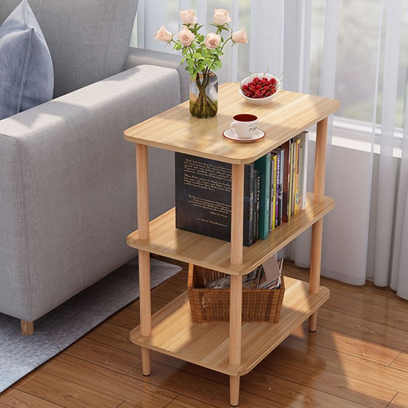 Engineered Wood 4 Legs End Table 2/3-tier Side Table for Living Room Clearhalo 'Coffee & Accent Tables' 'End & Side Tables' 'end_side_tables' 'furn' 'furn_end_side_tables' 'Furniture' 'Living Room Furniture' 1200x1200_6e037368-4570-483e-8e33-ad41ee761cf5