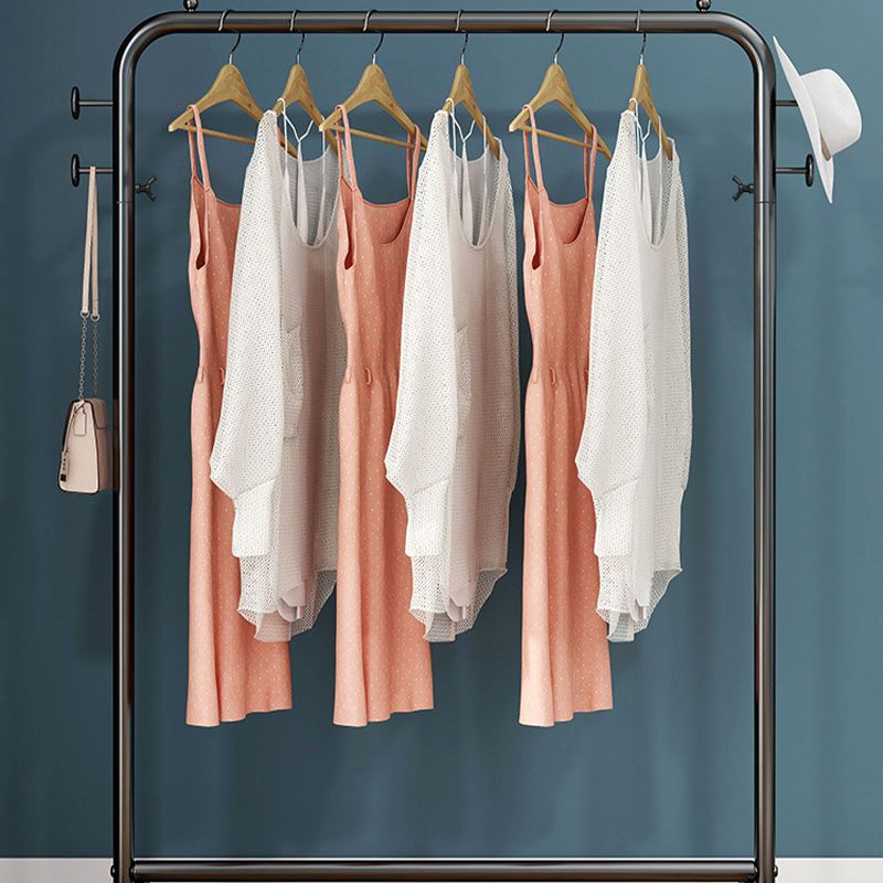 Modern Coat Rack Metal Hanging Rail and 4 Hooks Entry Hall Tree Clearhalo 'Entry & Mudroom Furniture' 'furn' 'furn_hall_tree_coat_racks' 'Furniture' 'Hall Trees & Coat Racks' 'hall_tree_coat_racks' 1200x1200_6e042c43-bde7-4107-a4d5-4bdadcae82ea