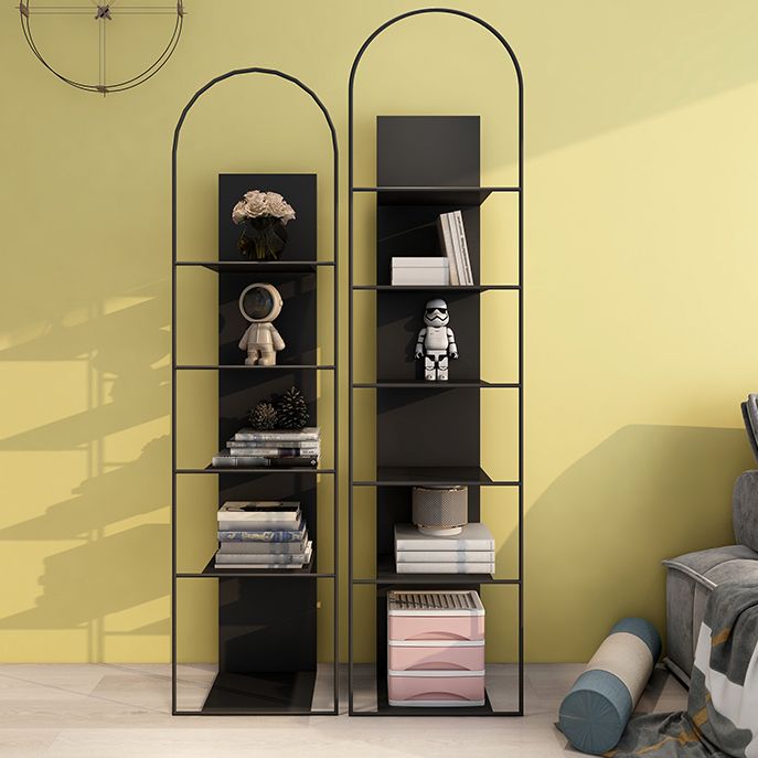 Modern Style Bookshelf Closed Back Metal Bookcase for Living Room