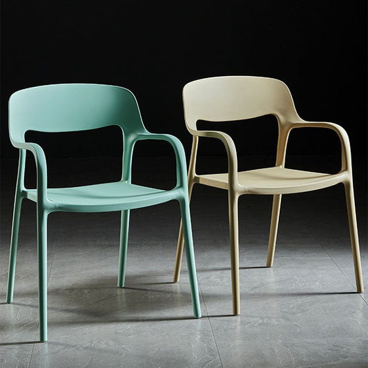 Plastic Scandinavian Kitchen Dining Room Arm Chair Open Back Chair Clearhalo 'Dining Chairs' 'Dining Tables & Seating' 'dining_chair' 'furn' 'furn_dining_chair' 'Furniture' 'furniture_dining_chair' 'Kitchen & Dining Furniture' 1200x1200_6e06b1d8-19be-4866-a3b9-4ec35c6506f2