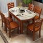 Modern Round Stone Dining Table Rubber Legs Foldable Table for Dining Room Clearhalo 'Dining Tables & Seating' 'Dining Tables' 'dining_table' 'furn' 'furn_dining_table' 'Furniture' 'Kitchen & Dining Furniture' 1200x1200_6e06c1fe-78d5-4c52-92ac-bc993040a7d8