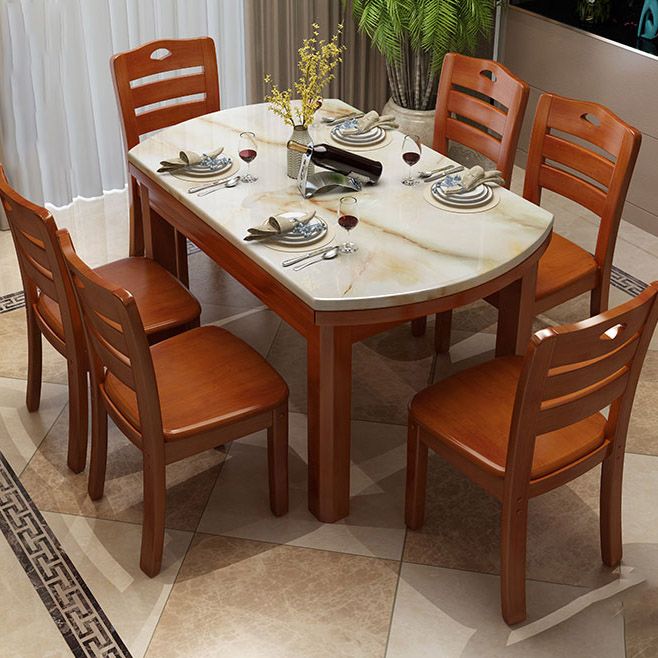 Modern Round Stone Dining Table Rubber Legs Foldable Table for Dining Room Clearhalo 'Dining Tables & Seating' 'Dining Tables' 'dining_table' 'furn' 'furn_dining_table' 'Furniture' 'Kitchen & Dining Furniture' 1200x1200_6e06c1fe-78d5-4c52-92ac-bc993040a7d8