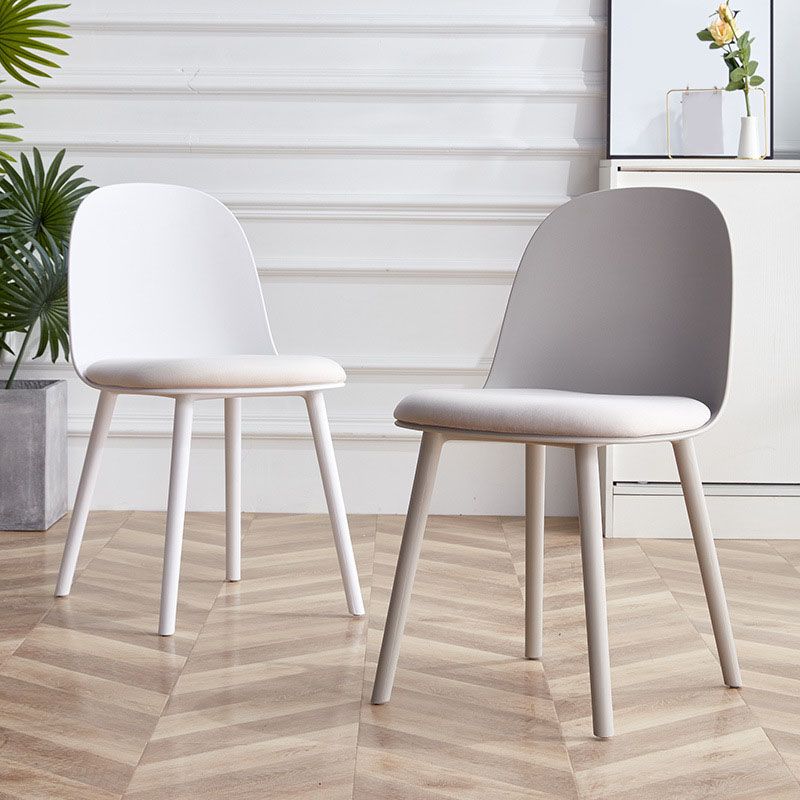 Contemporary Chair Dining Armless Side Chairs with Plastic Legs for Kitchen Clearhalo ' kitchen&dining_furn' 'Dining Chairs' 'Dining Tables & Seating' 'dining_chair' 'furn' 'furn_dining_chair' 'Furniture' 'furniture_dining_chair' 'Kitchen & Dining Furniture' 'kitchen' 1200x1200_6e06cac0-13a9-413e-b586-72ae099dd89d