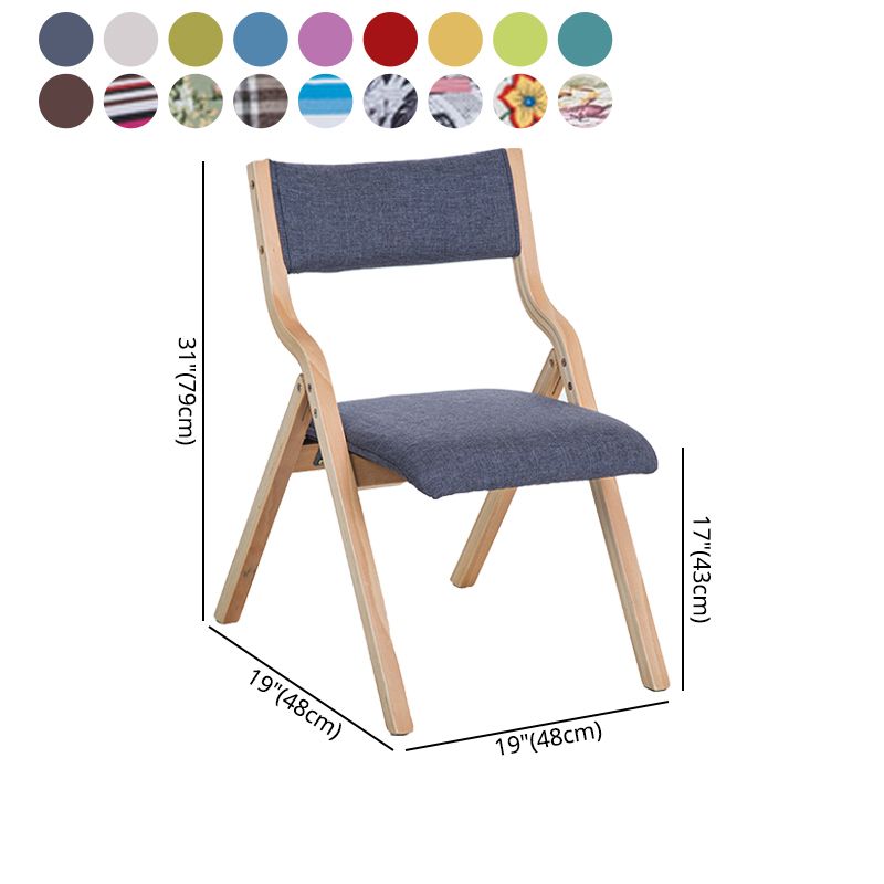 Contemporary Open Linen Side Chair Matte Finish Folding Dining Chair with Natural Legs Clearhalo ' kitchen&dining_furn' 'Dining Chairs' 'Dining Tables & Seating' 'dining_chair' 'furn' 'furn_dining_chair' 'Furniture' 'furniture_dining_chair' 'Kitchen & Dining Furniture' 'kitchen' 1200x1200_6e06ced7-b46c-4f74-aab6-7bb0809cd86a