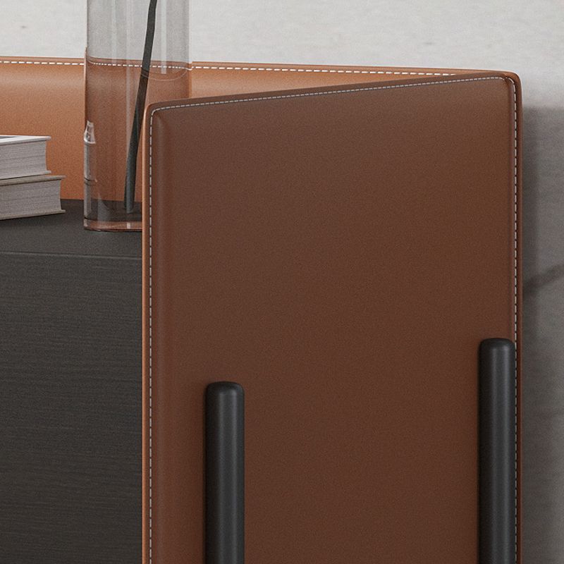 Comodino da letto in legno in finto cabinetto industriale con cassetto