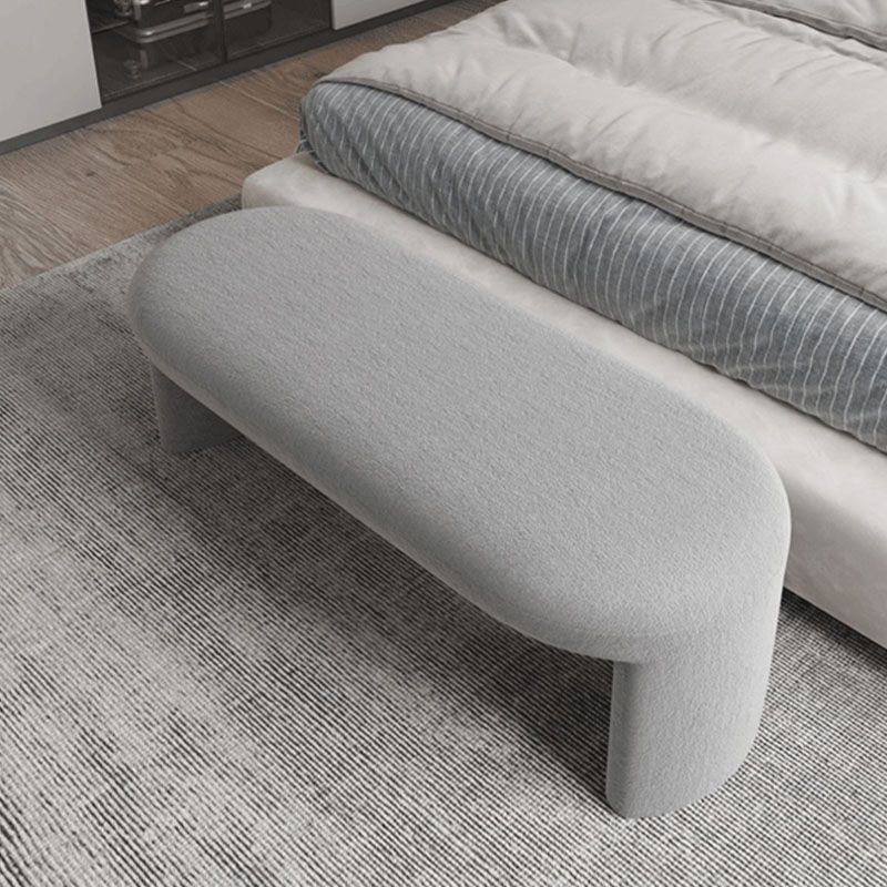 Panca imbottita contemporanea ovale da una panca da letto in altezza con gambe