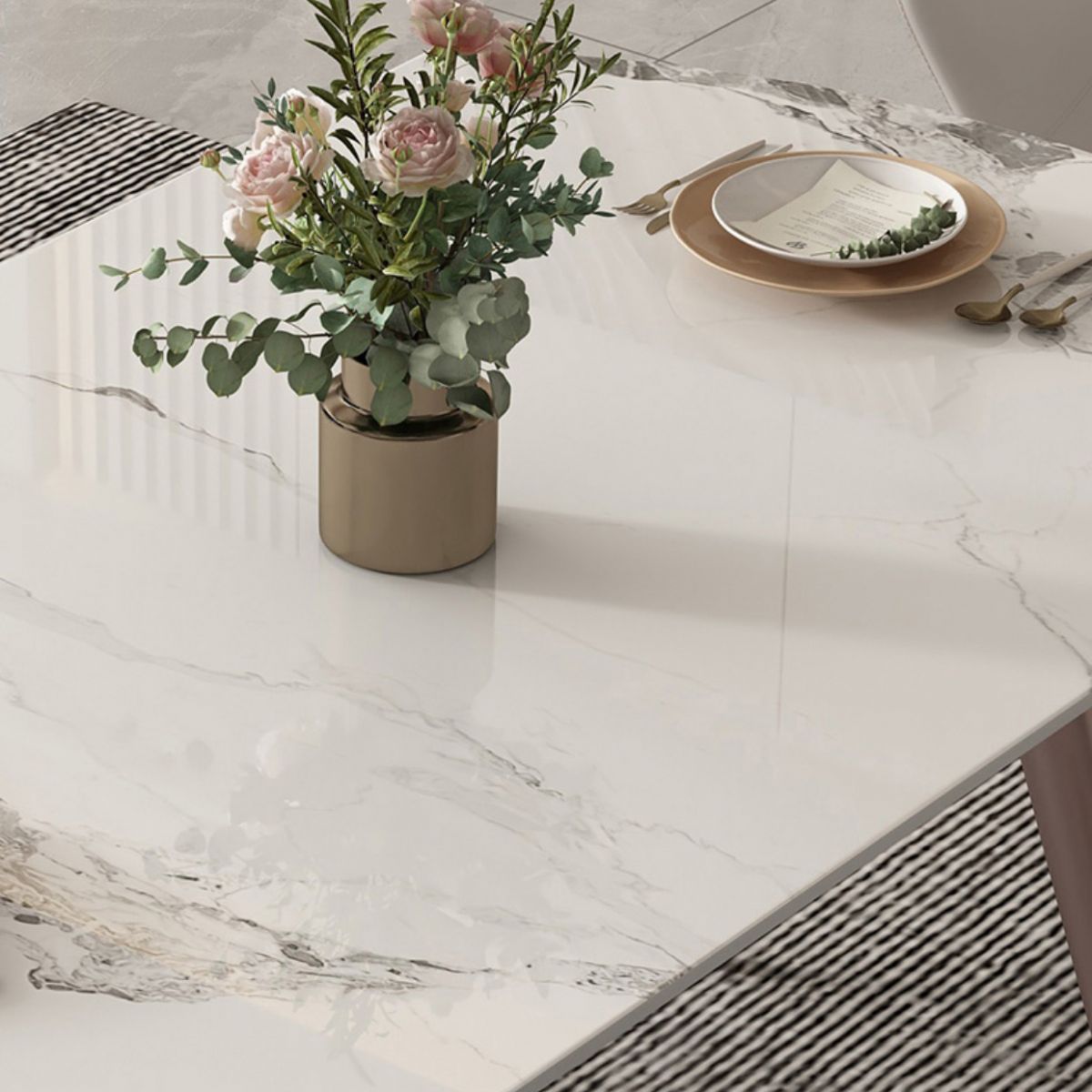 Simple Sintered Stone Extendable Table White Round Shape Dining Table for Kitchen Clearhalo ' dining_table' 'Dining Tables & Seating' 'Dining Tables' 'furn' 'furn_dining_table' 'Furniture' 'furniture_dining_table' 'Kitchen & Dining Furniture' 'kitchen&dining_furn' 'kitchen' 'kitchen_dining_table' 1200x1200_6e09e8e2-9c82-4ef2-a5b4-5446862c2593
