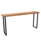Modern Style Wood Bistro Bar Table Rectangle Metal Base Bar Table