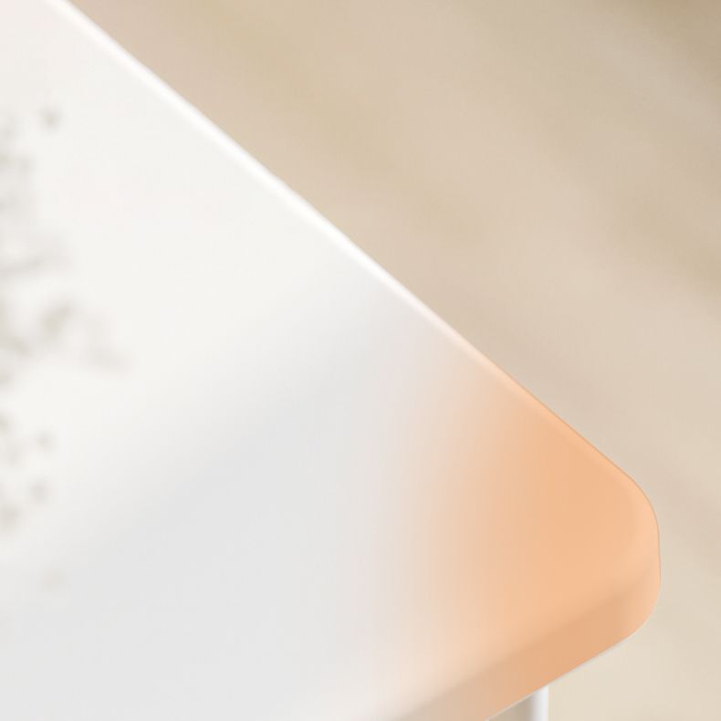 Modern Dining Table Square Plastic Top with 4 Metal Legs for Living Room Clearhalo 'Dining Tables & Seating' 'Dining Tables' 'dining_table' 'furn' 'furn_dining_table' 'Furniture' 'Kitchen & Dining Furniture' 1200x1200_6e0c78a2-3997-4a67-a955-8134e21b925c
