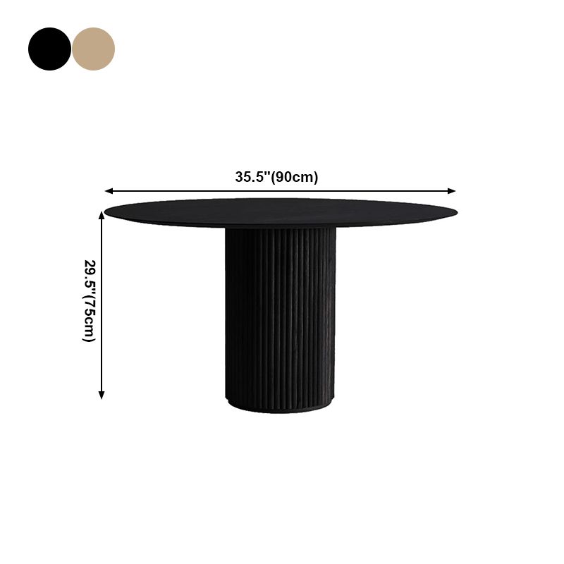 Round Solid Wood Dining Table Simplicity Style Dining Room Collection with Pedestal Casual Clearhalo ' dining_table' 'Dining Tables & Seating' 'Dining Tables' 'furn' 'furn_dining_table' 'Furniture' 'furniture_dining_table' 'Kitchen & Dining Furniture' 'kitchen&dining_furn' 'kitchen' 'kitchen_dining_table' 1200x1200_6e0cb55c-7e97-4766-8661-70cac6d79760