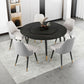 Traditional Luxury Dining Table Stone and Metal Round Tripod Base Dining Table Clearhalo 'Dining Tables & Seating' 'Dining Tables' 'dining_table' 'furn' 'furn_dining_table' 'Furniture' 'furniture_dining_table' 'Kitchen & Dining Furniture' 'kitchen' 'kitchen_dining_table' 1200x1200_6e0dad8f-25a9-41be-b98b-ca37cdc5aa9d