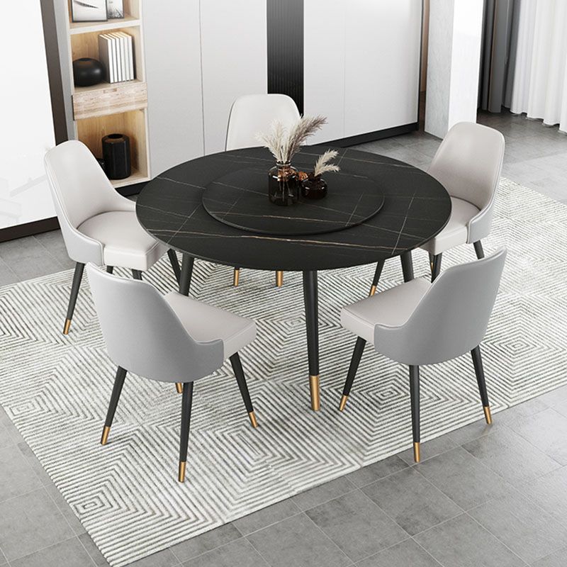 Traditional Luxury Dining Table Stone and Metal Round Tripod Base Dining Table Clearhalo 'Dining Tables & Seating' 'Dining Tables' 'dining_table' 'furn' 'furn_dining_table' 'Furniture' 'furniture_dining_table' 'Kitchen & Dining Furniture' 'kitchen' 'kitchen_dining_table' 1200x1200_6e0dad8f-25a9-41be-b98b-ca37cdc5aa9d