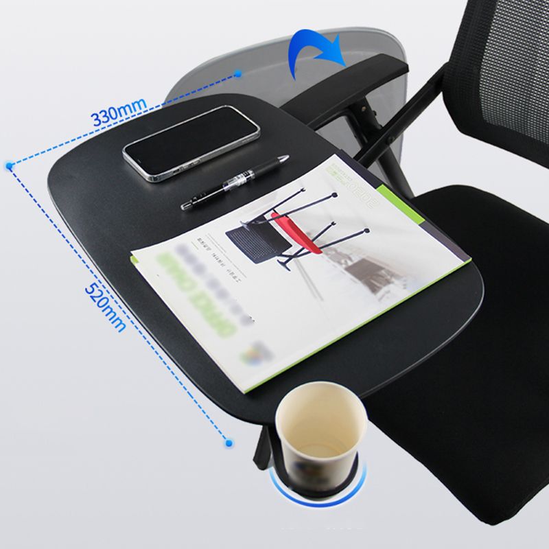 Silla de conferencia de malla de media espalda silla de armas fijo ergonómica para el cargo