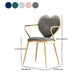 Scandinavian Style Velvet Dining Chairs for Home Arm Solid Back Dining Side Chair