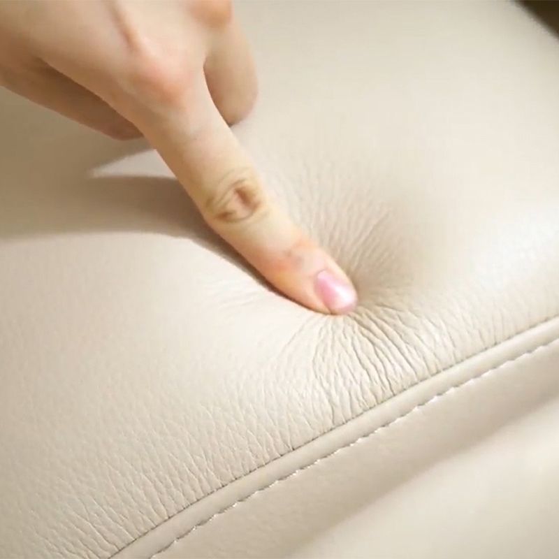 Divano sezionale del braccio superiore cuscino da 37,4 "divano posteriore cuscino in pelle alta, beige