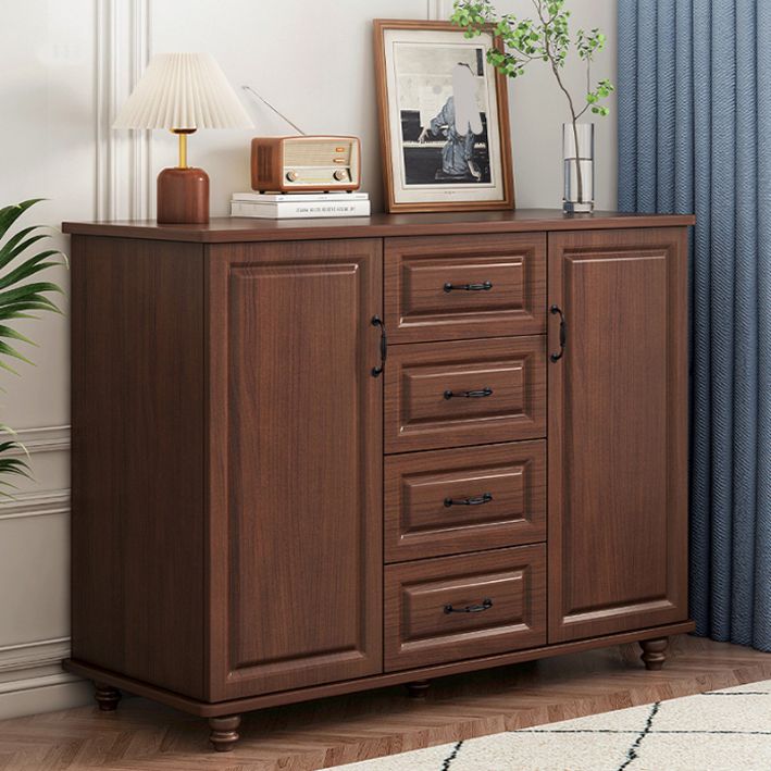 Mid Century Modern 2-Door Cabinet 35.4" Tall Cabinet with 4 Drawers Clearhalo 'Cabinets & Chests' 'cabinets_chests' 'furn' 'furn_cabinets_chests' 'Furniture' 'Living Room Furniture' 1200x1200_6e1151dd-69f7-4e03-bb8e-a9a6a177141f