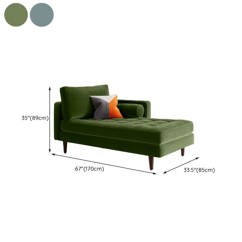 Contemporary Upholstered Chaise Lounge Square Arms Chaise in Green/Blue Clearhalo 'Chairs & Seating' 'Chaise Lounge' 'chaise_lounge' 'furn' 'furn_chaise_lounge' 'Furniture' 'Living Room Furniture' 1200x1200_6e136979-1eb4-4476-b33b-27ffeb7efe67
