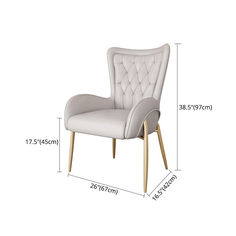 Scandinavian Wingback Metal Dining Arm Chair Kitchen Gold Dining Arm Chair Clearhalo ' kitchen&dining_furn' 'Dining Chairs' 'Dining Tables & Seating' 'dining_chair' 'Furniture' 'furniture_dining_chair' 'Kitchen & Dining Furniture' 'kitchen' 1200x1200_6e1390ed-d8ce-47ad-9cdd-c38dd610d2f2
