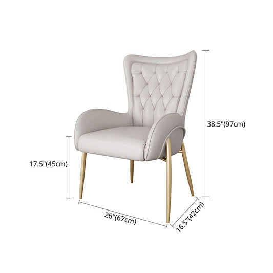 Scandinavian Wingback Metal Dining Arm Chair Kitchen Gold Dining Arm Chair Clearhalo ' kitchen&dining_furn' 'Dining Chairs' 'Dining Tables & Seating' 'dining_chair' 'Furniture' 'furniture_dining_chair' 'Kitchen & Dining Furniture' 'kitchen' 1200x1200_6e1390ed-d8ce-47ad-9cdd-c38dd610d2f2