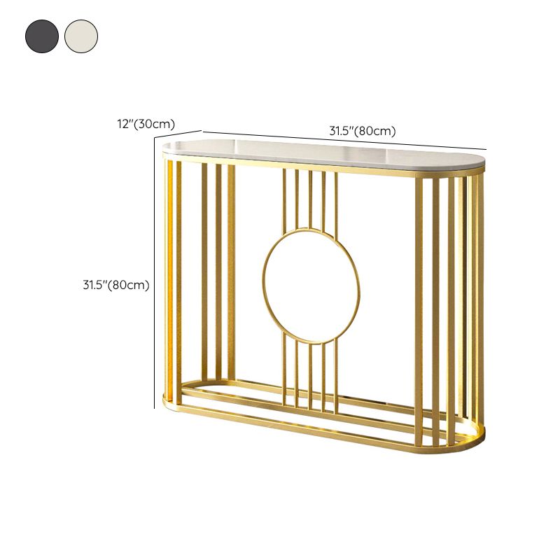 Tavolo console in marmo glam tavolo da divano console a cornice dorata per sala