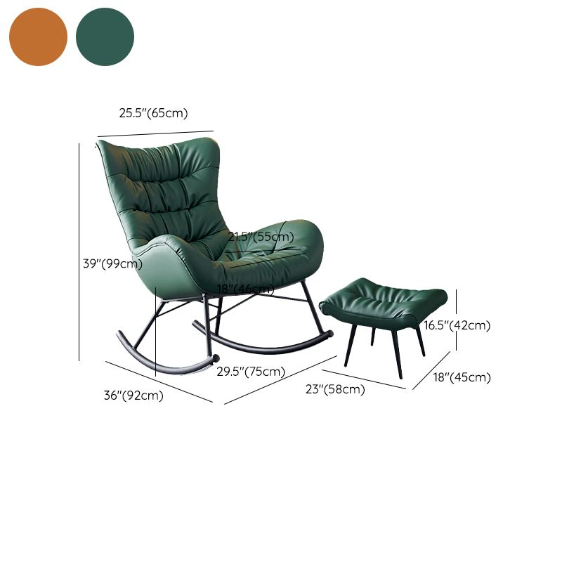 Chaise de rocker glamour rembourré une chaise accent à bascule