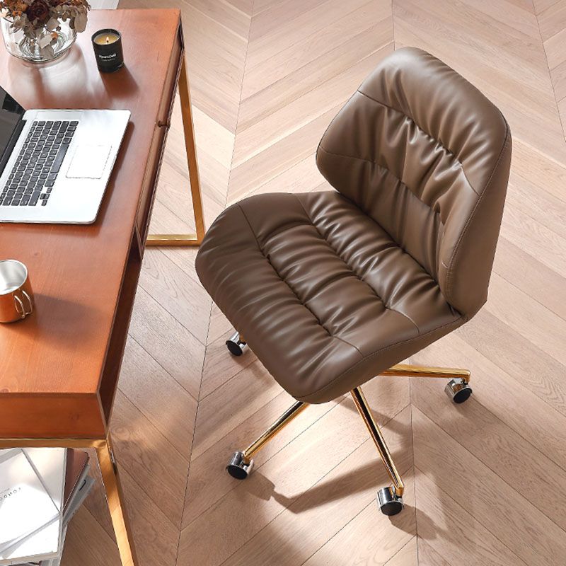 Sedia da ufficio girevole contemporanea compito in fico in pelle sedia