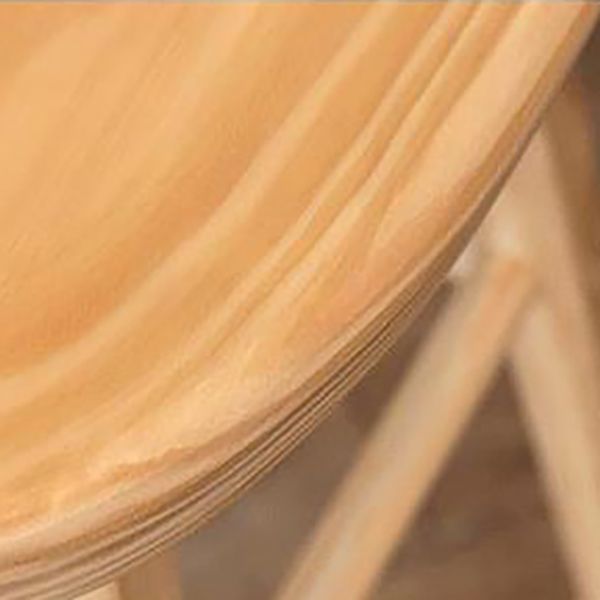 Contemporary Wood Stool Rectangle Seat Counter Stool in Matte Finish