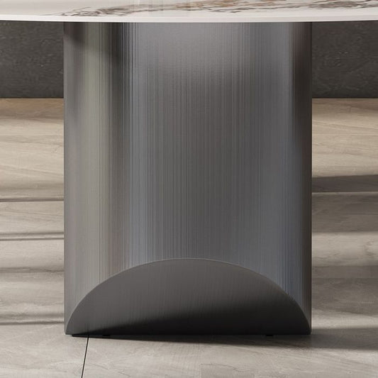 ウィングバックの椅子と焼結ストーンダイニングテーブルを備えたモダンダイニングセット1/4/5/7/8ピース